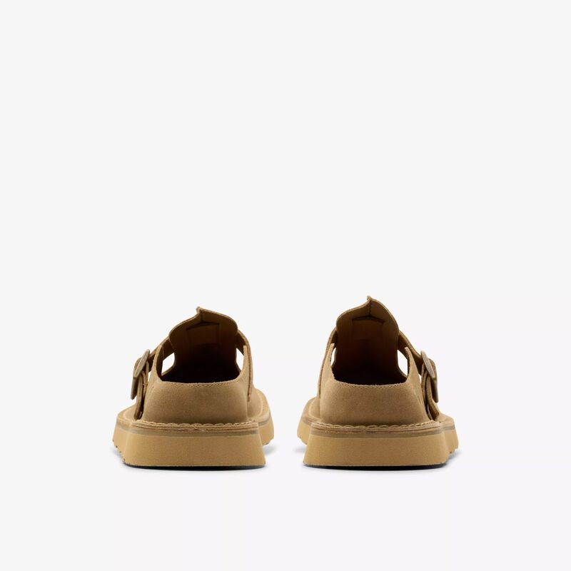 Clarks Mens Solsbury Mule Dark Sand Suede image number 3